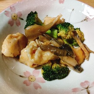 鶏肉とブロッコリーの中華炒め